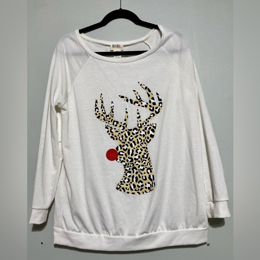 Boutique reindeer sweater, worn once